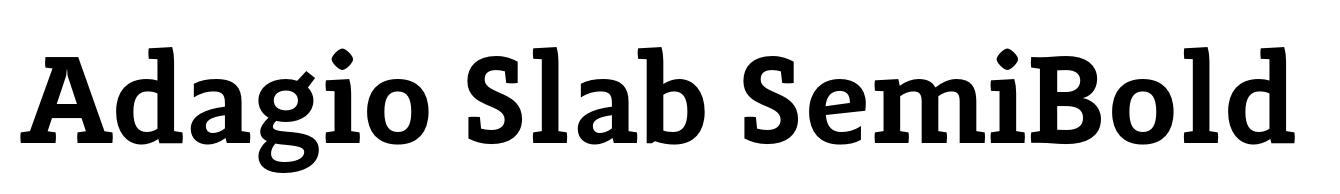 Adagio Slab SemiBold